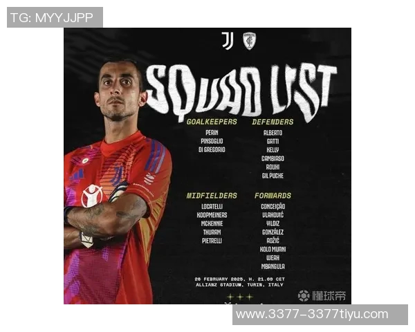 尤文本轮意甲德比战名单公布伊尔迪兹领衔DV9与小孔塞桑同阵出战